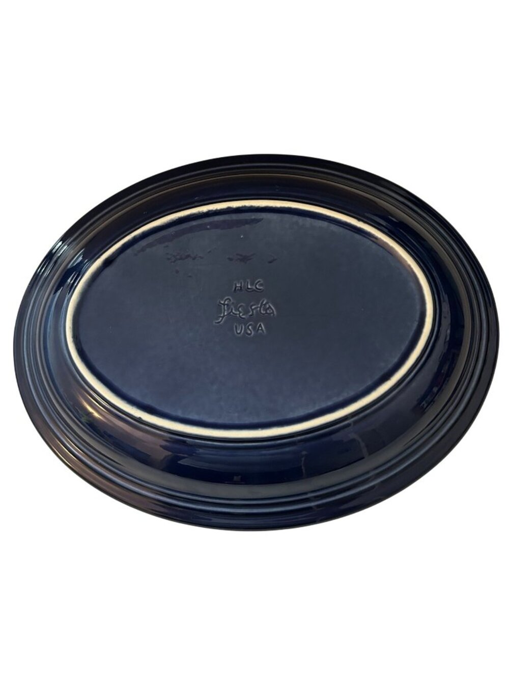 Vintage Cobalt Blue Homer Laughlin Fiestaware Oval Serving Platter